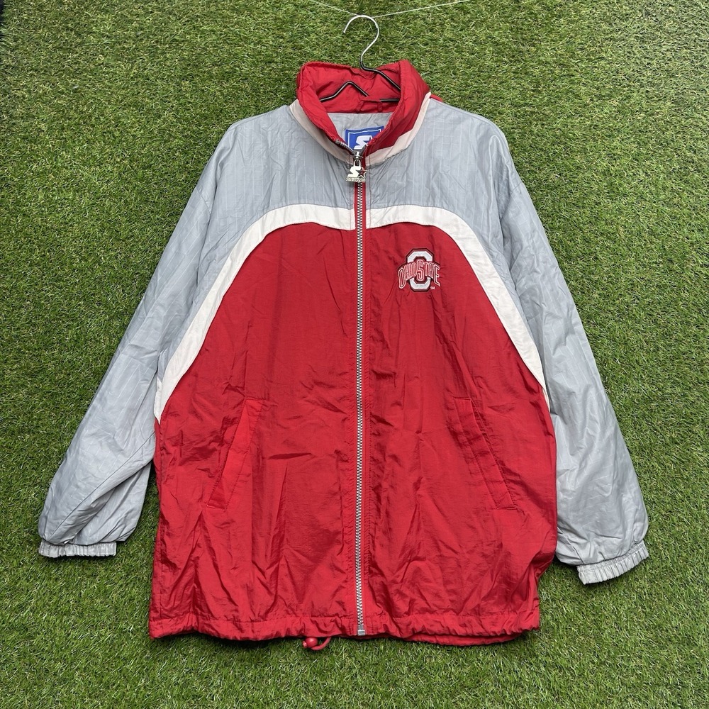 Vintage Ohio State Buckeyes Jacket Mens Medium Red NCAA Football Starter 90s